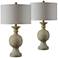 Forty West Ellis Stone-Like Table Lamps Set of 2