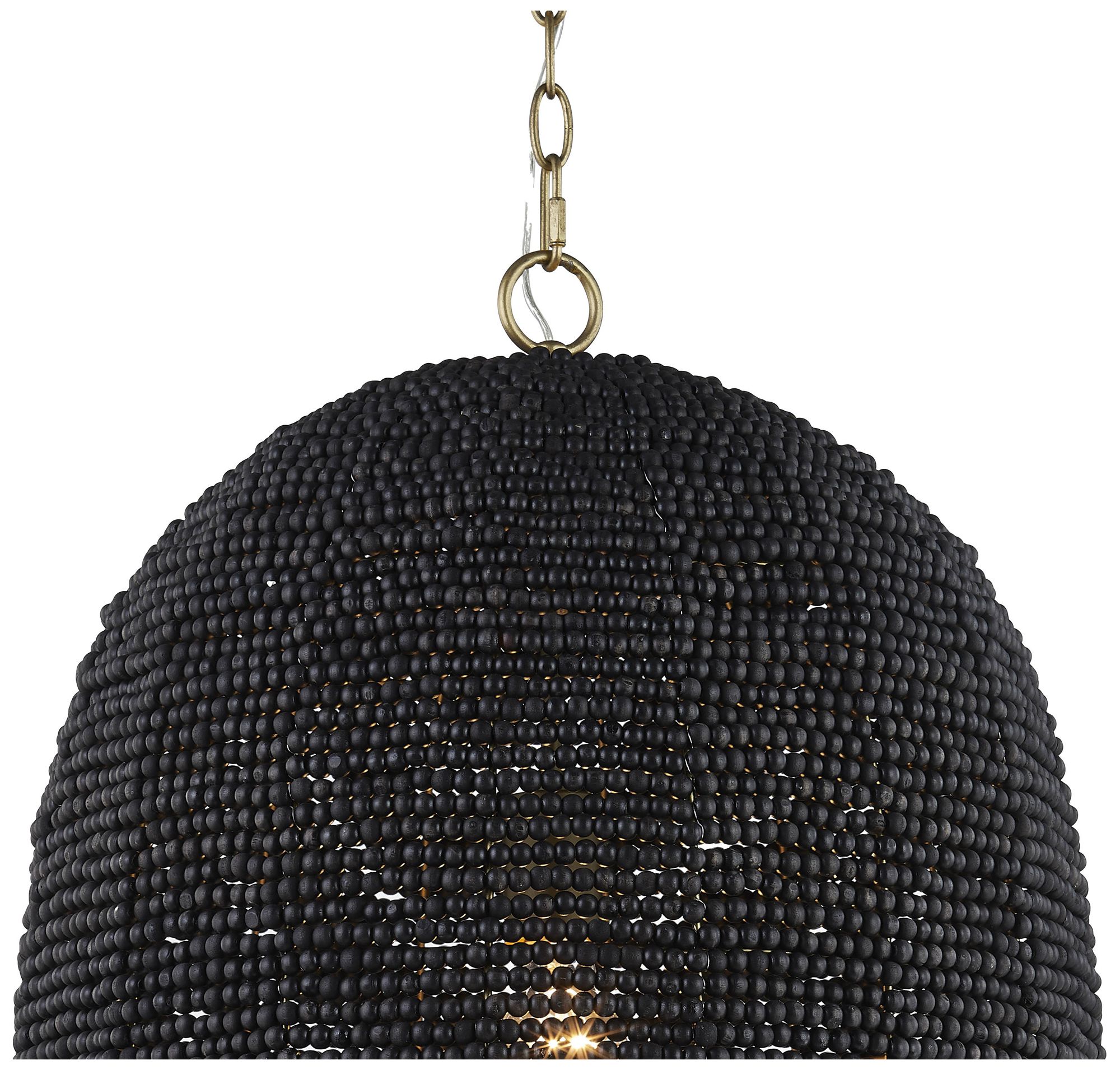 Image 2 Forty West Elma 18.5x24.5" Wood Bead Pendant more views