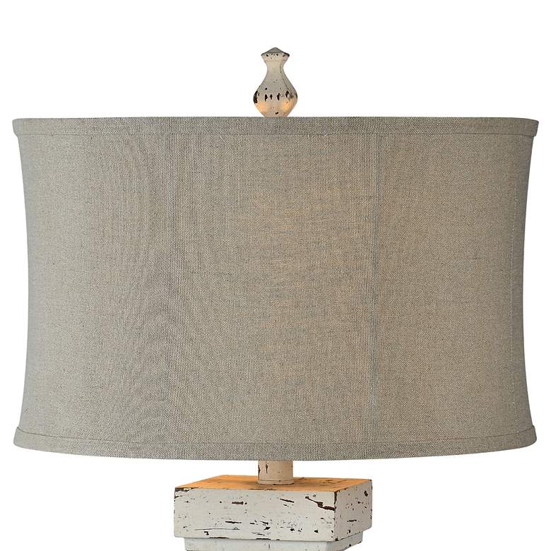 Image 2 Forty West Eloise Distressed White Table Lamps Set of 2 more views