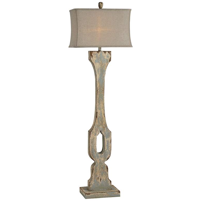 Image 1 Forty West Emersyn Blue-Gray Distressed Floor Lamp
