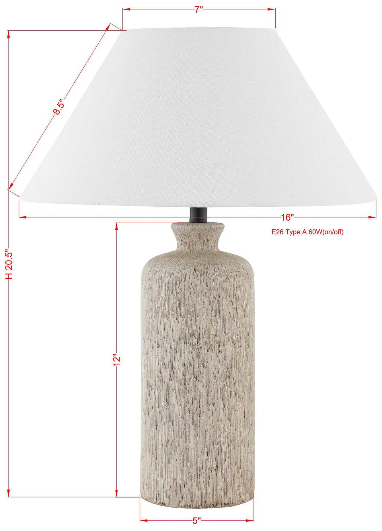 Image 4 Forty West Eric 22.5" Ceramic Table Lamp more views
