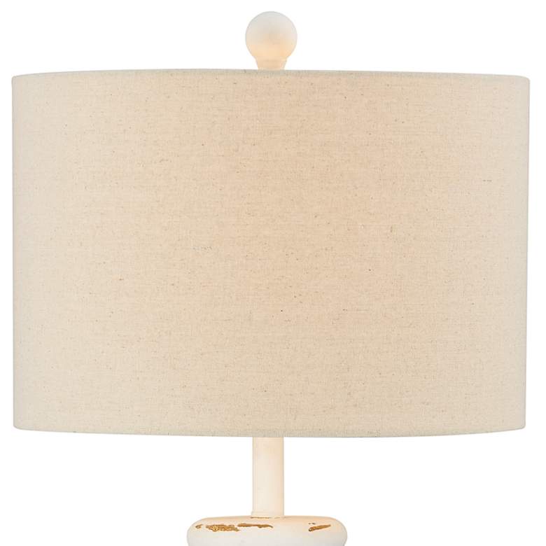 Image 3 Forty West Esmeralda Distressed White Table Lamps Set of 2 more views