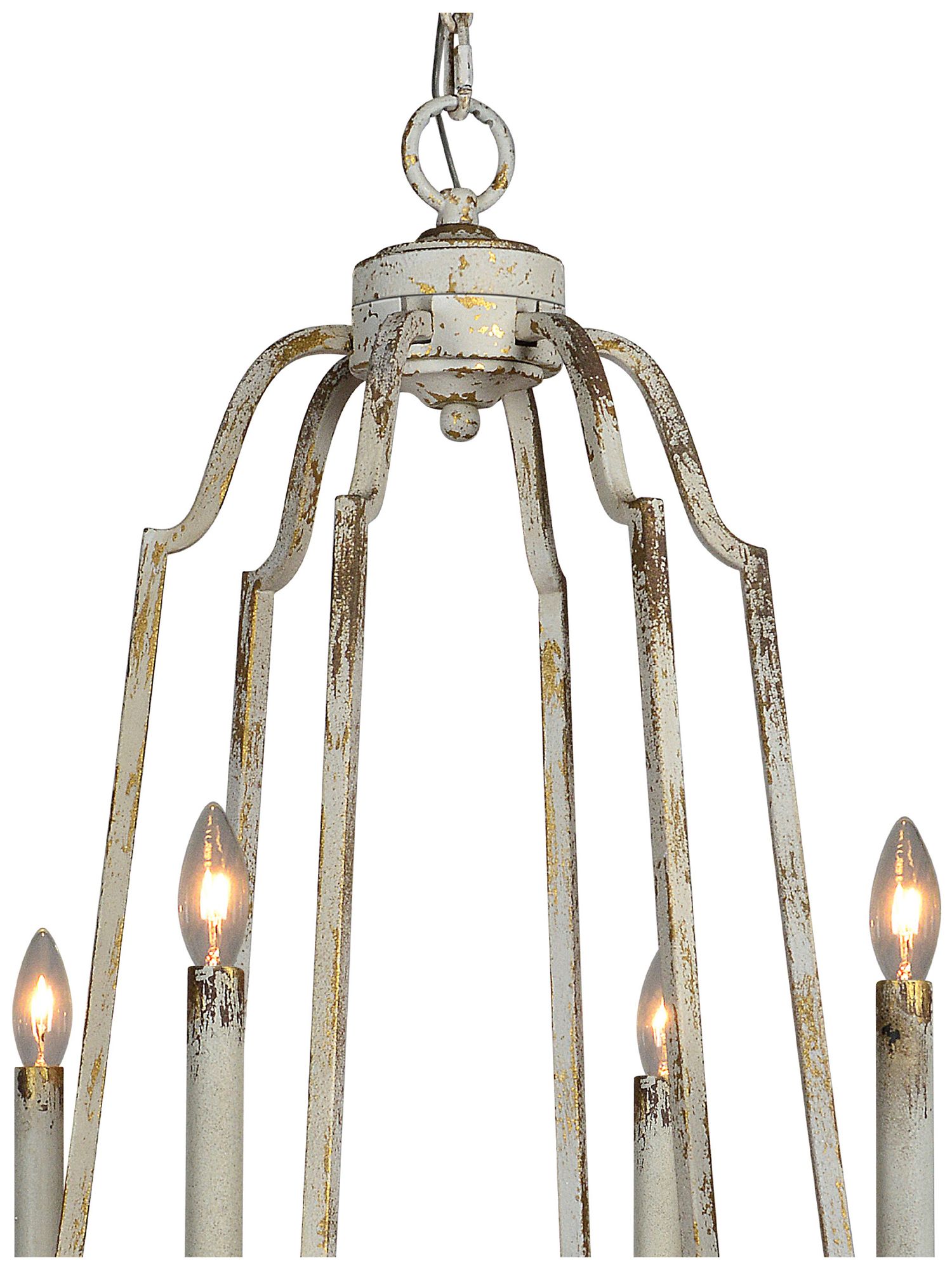 Image 2 Forty West Evie 29.5x35" Metal and Crystal Chandelier more views