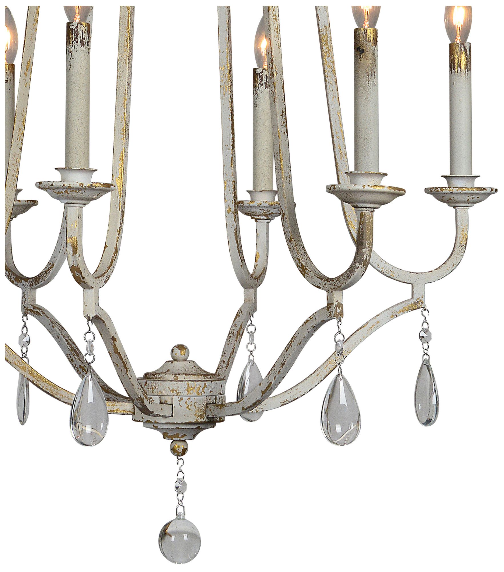 Image 3 Forty West Evie 29.5x35" Metal and Crystal Chandelier more views