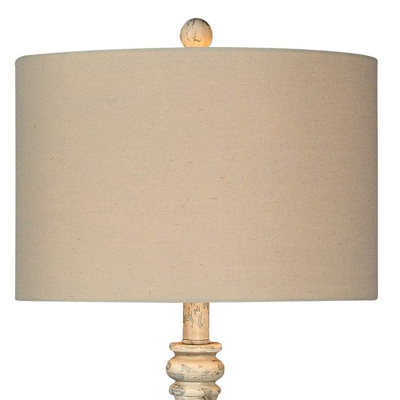 Image 4 Forty West Faulkner 63" High Cream Finish Faux Wood Floor Lamp more views