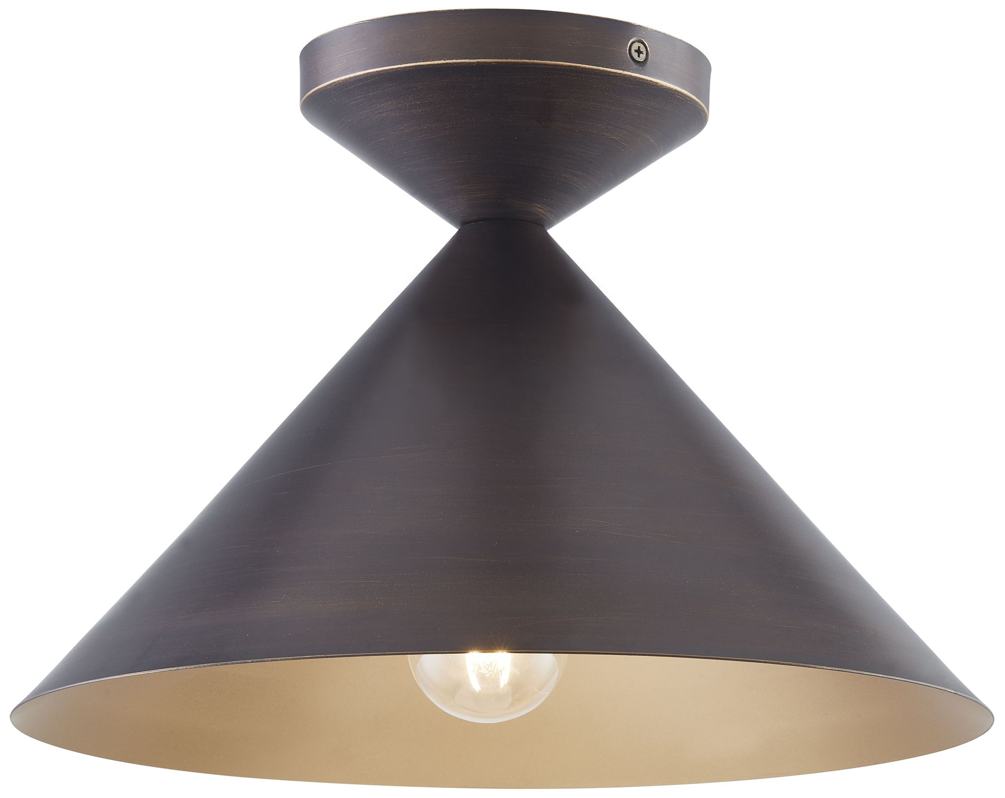 Image 2 Forty West Felicity 13.75x9.5" Metal Semi-Flush more views