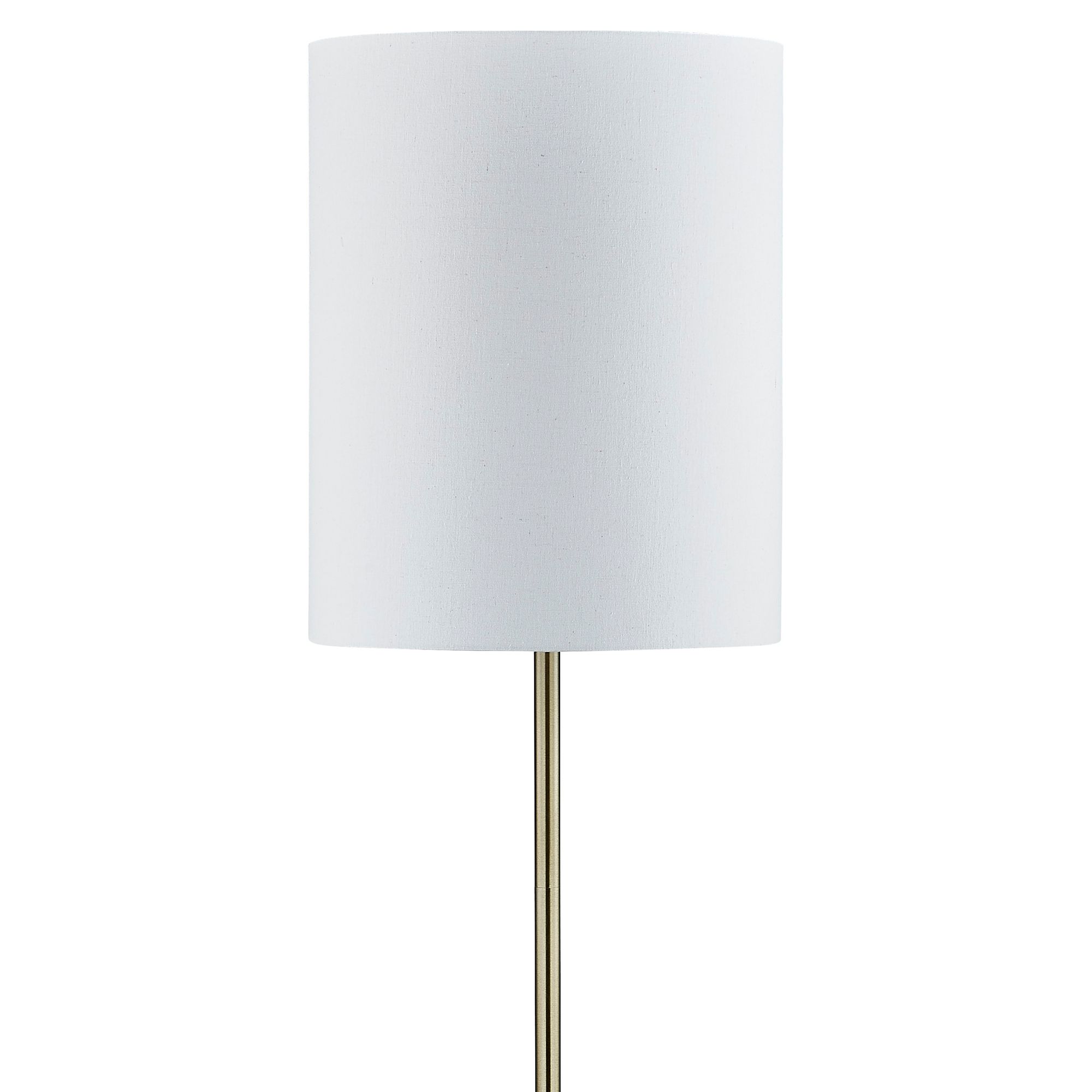 Image 4 Forty West Finley 64" Faux Travertine and Iron Floor Lamp more views