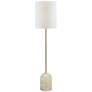 Thumbnail1 of Forty West Finley 64" High Brass and Cream Finish Modern Floor Lamp