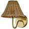 Forty West Finn 8x9.75" Metal Sconce with Rattan Shade