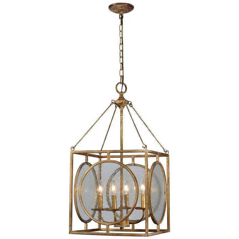 Image 1 Forty West Fleming 15x29" Metal and Glass Pendant