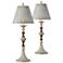 Forty West Fletcher Antique White Table Lamps Set of 2