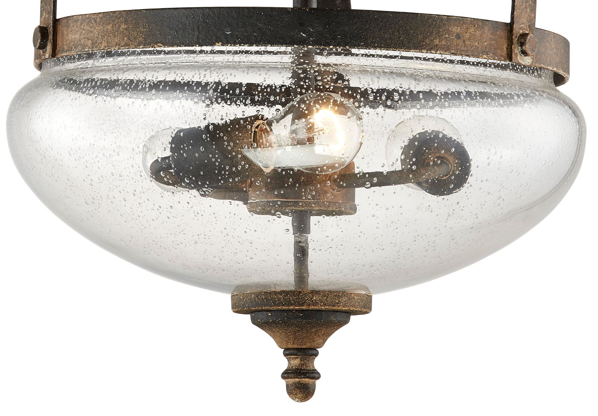 Image 3 Forty West Flynn 15x16" Metal and Glass Semi-Flush/Convertible more views