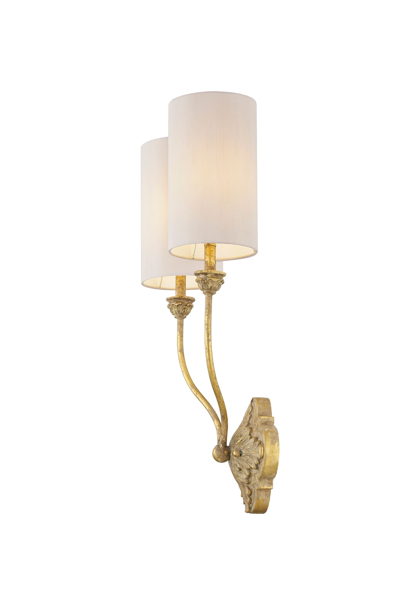 Image 4 Forty West Francesca 15x27.5" Antique Gold Plug-in Sconce more views