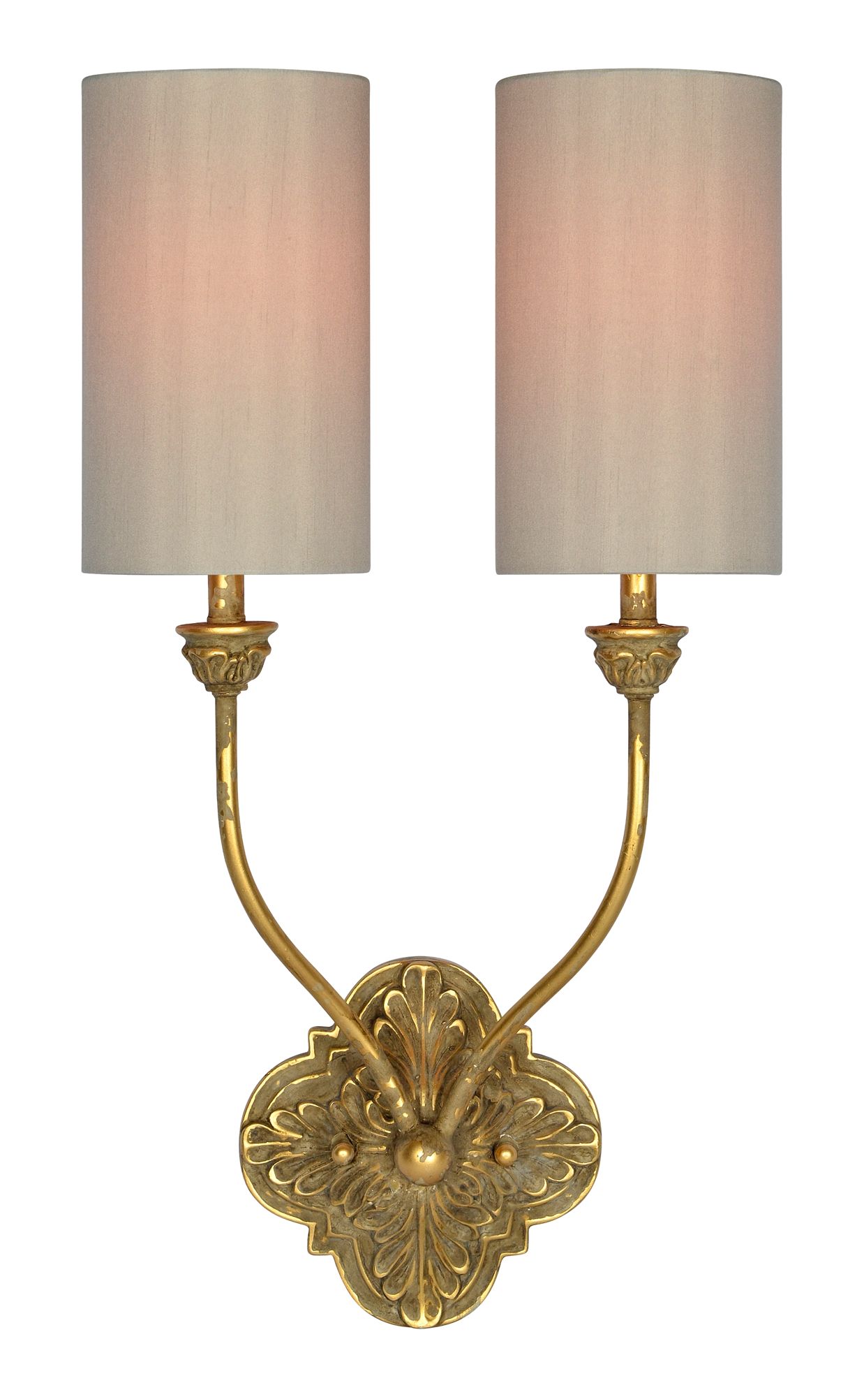 Image 6 Forty West Francesca 15x27.5" Antique Gold Plug-in Sconce more views