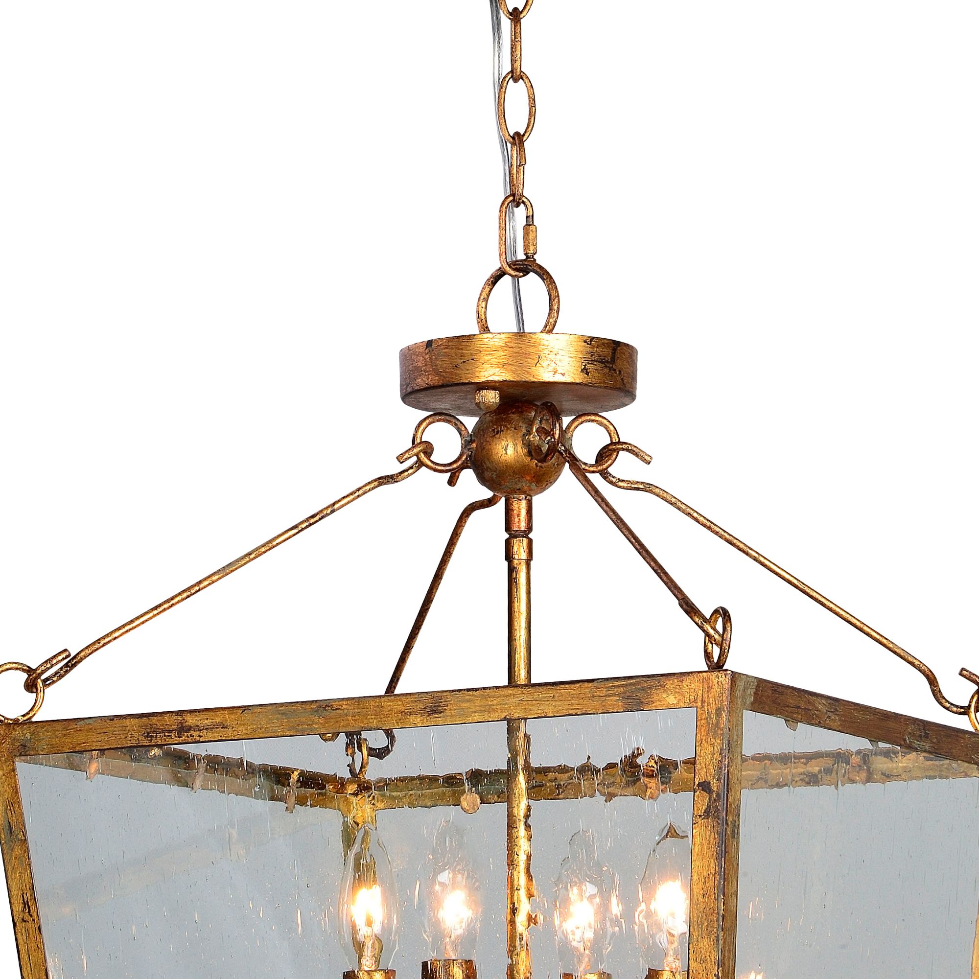 Thumbnail2 of Forty West Gaby 15x16" Metal and Glass Semi-Flush/Convertible more views