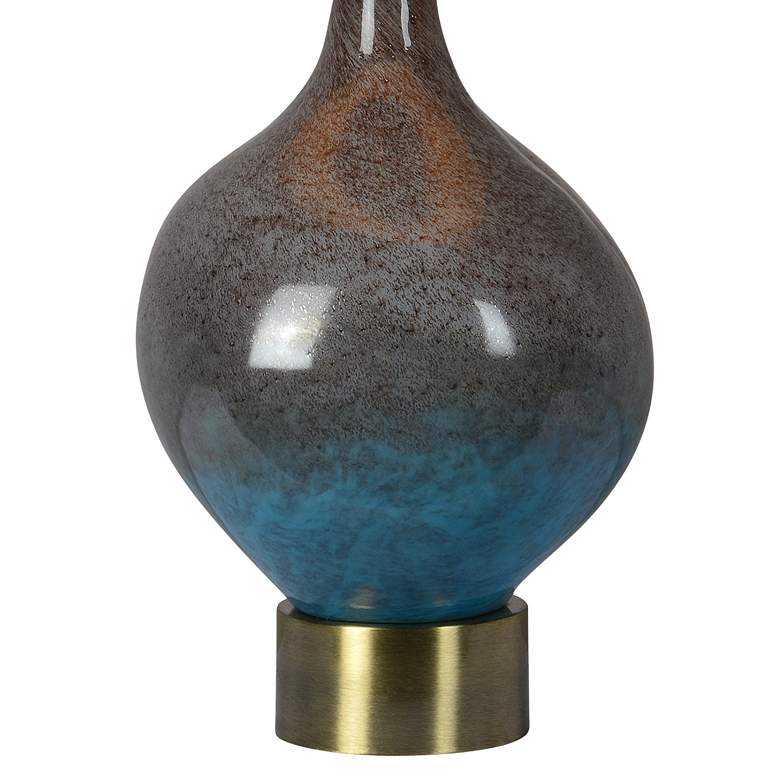 Image 3 Forty West Gemma 33" Ombre Blue-Gray Glass Table Lamps Set of 2 more views
