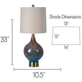 Image4 of Forty West Gemma Ombre Blue-Gray Glass Table Lamps Set of 2 more views