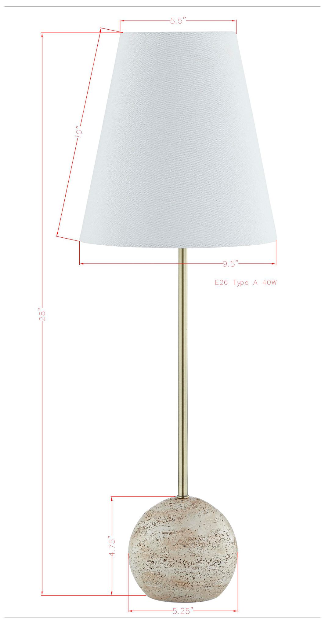 Image 3 Forty West Godwyn 28" Resin Buffet Lamp more views