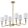1_Forty West Goldie 44x15x15" Metal Chandelier