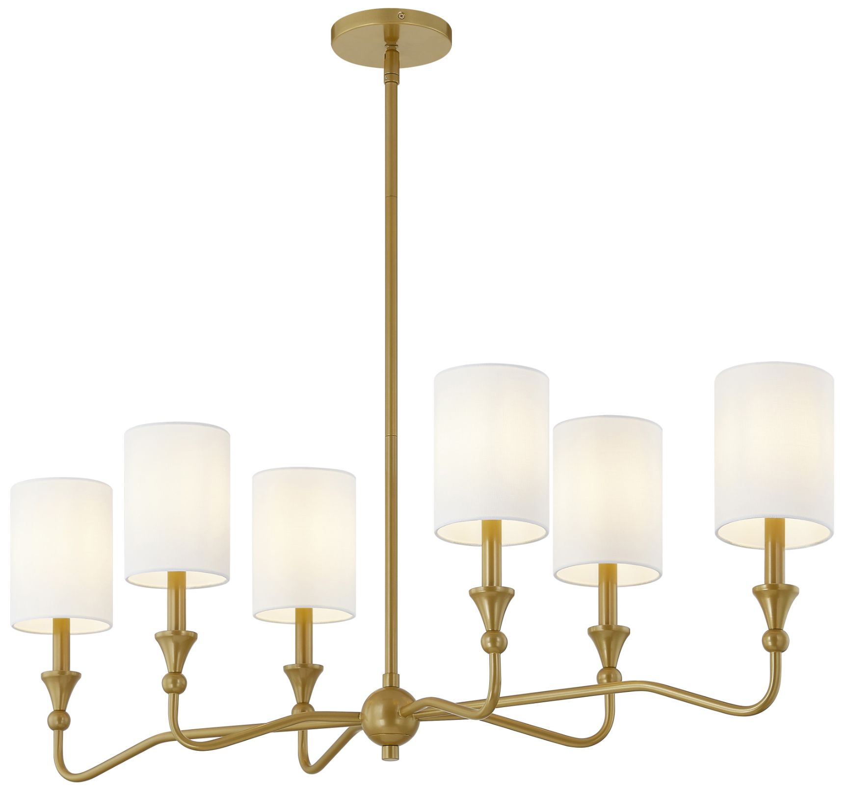 Image 2 Forty West Goldie 44x15x15" Metal Chandelier more views