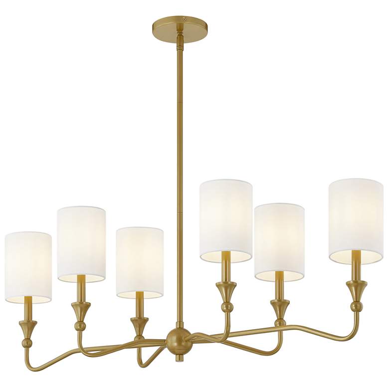 Image 2 Forty West Goldie 44x15x15" Metal Chandelier more views