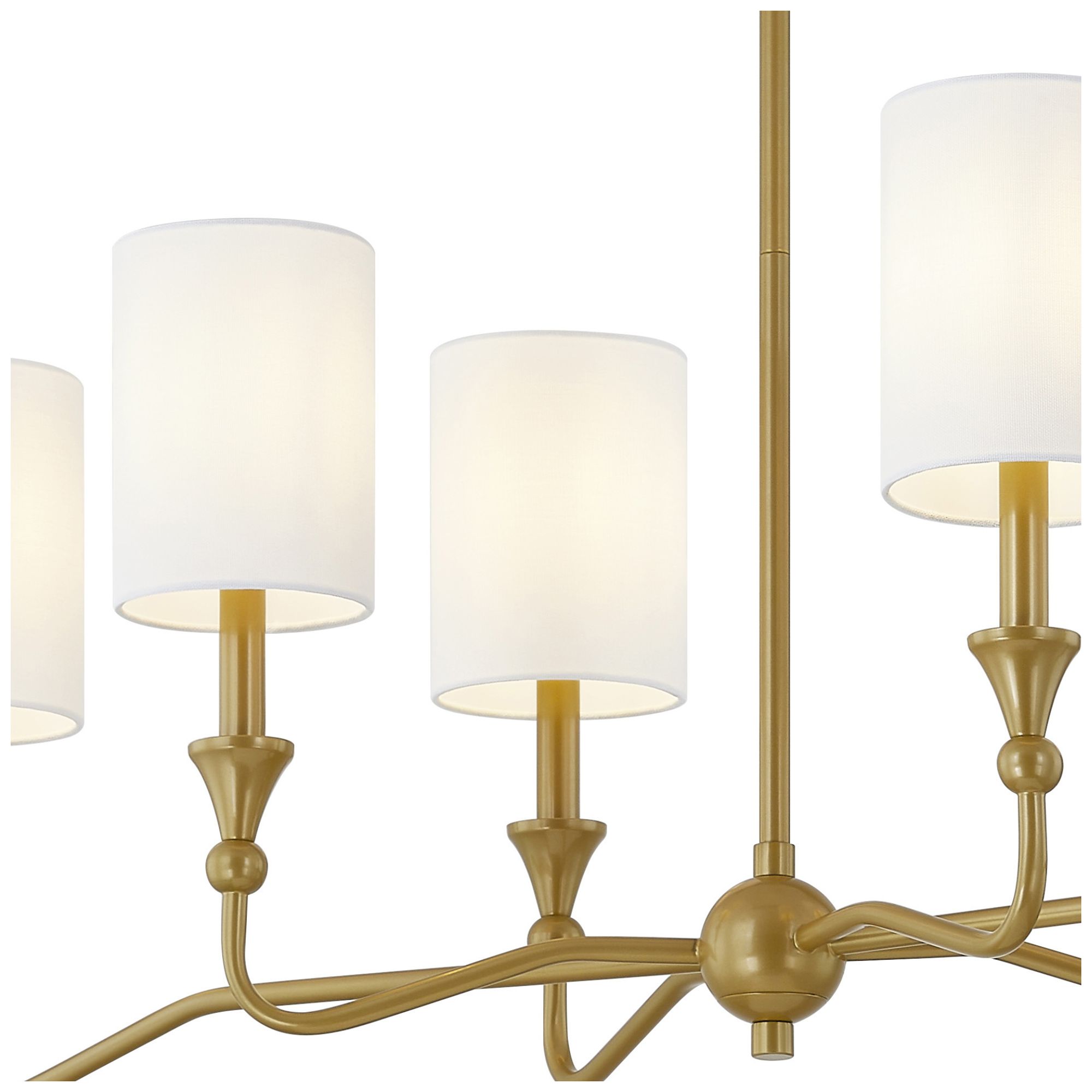 Image 4 Forty West Goldie 44x15x15" Metal Chandelier more views