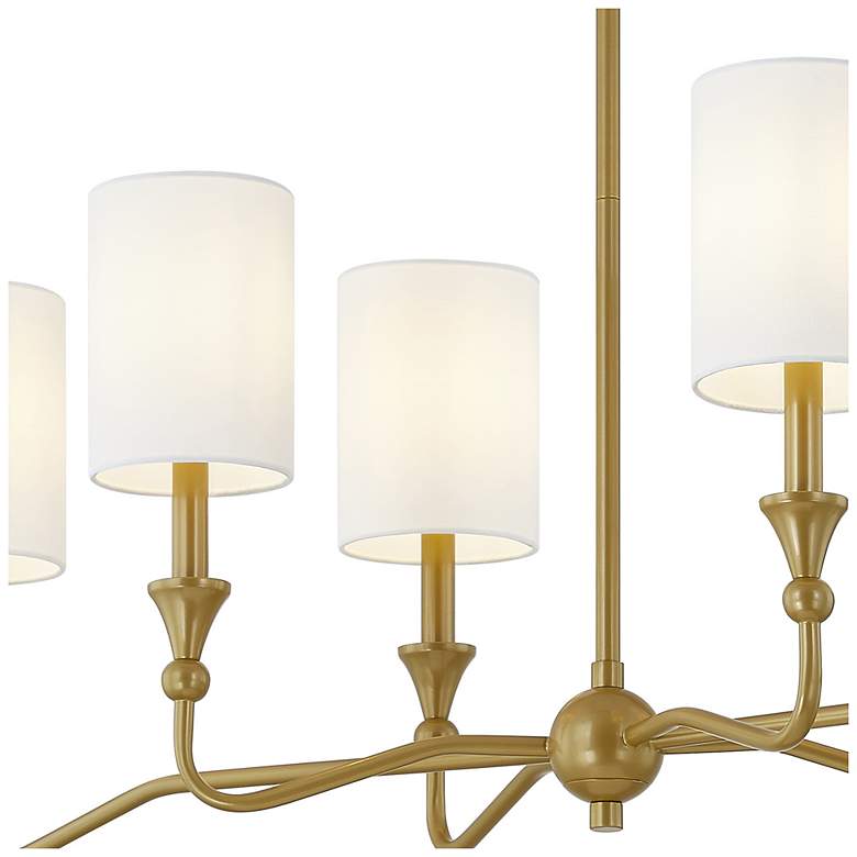 Image 4 Forty West Goldie 44x15x15" Metal Chandelier more views