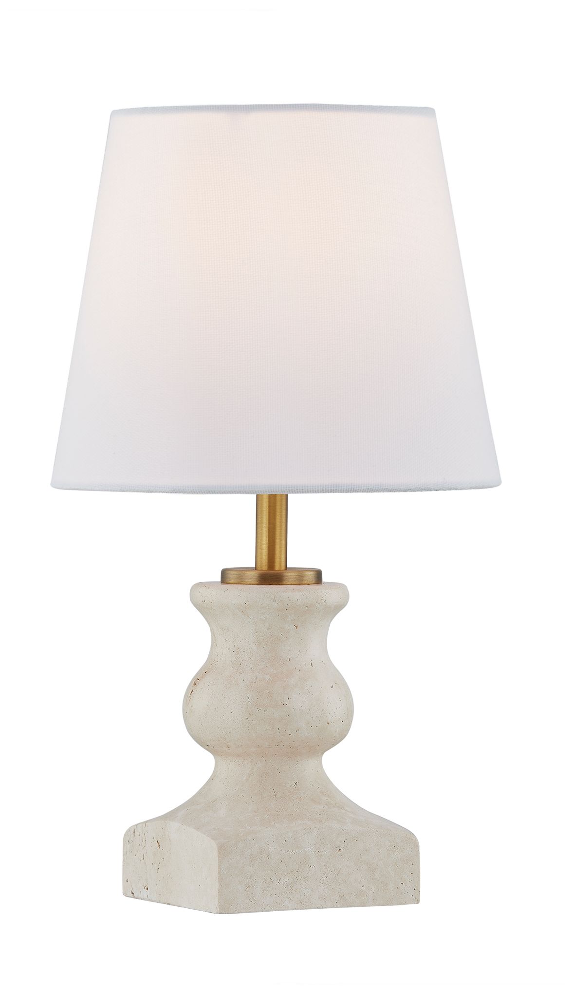 Image 2 Forty West Gretel 12.5" Travertine Mini Lamp more views