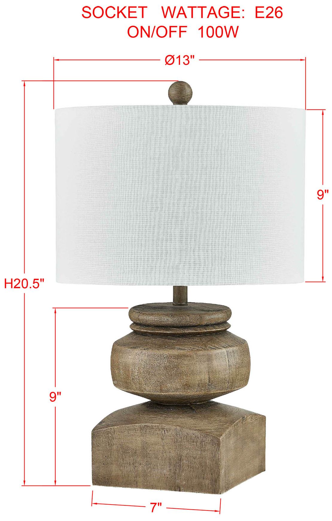 Image 3 Forty West Gunther 20.5" Medium Brown Table Lamp more views