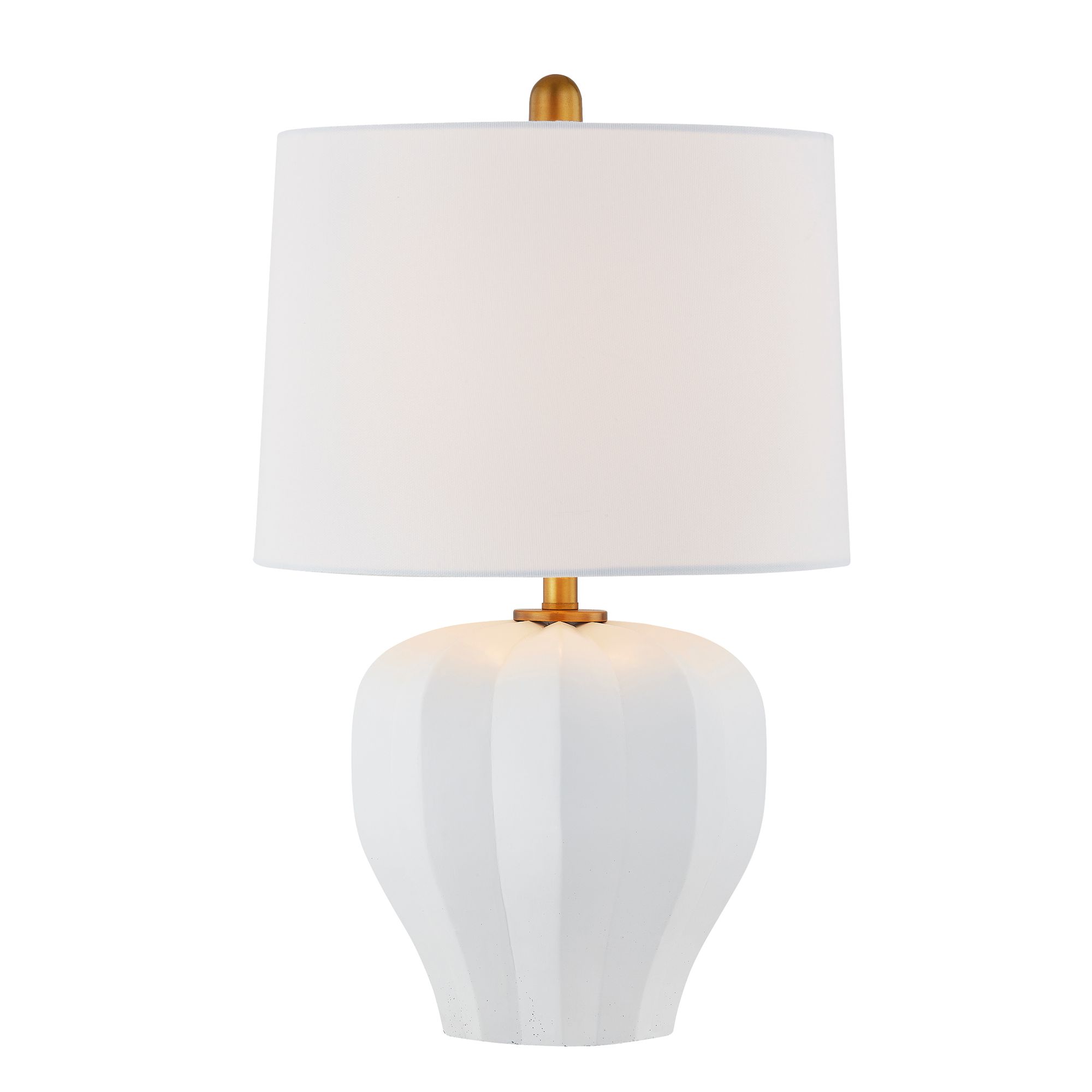 Image 2 Forty West Gwyneth 21" White Concrete Table Lamp more views