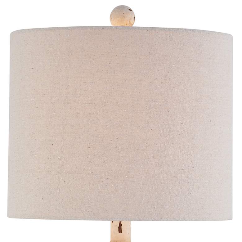 Image 3 Forty West Hank Distressed Crisp White Table Lamps Set of 2 more views