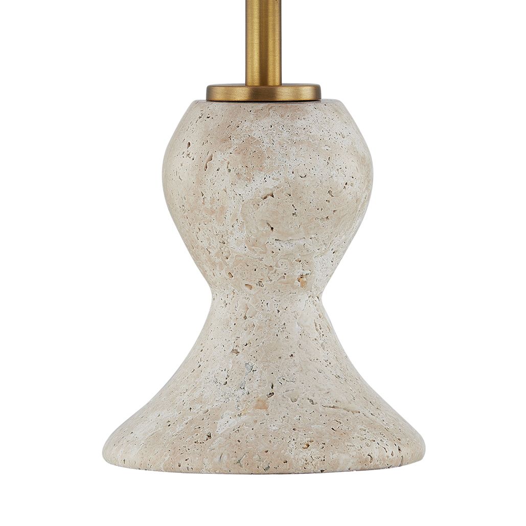 Image 3 Forty West Hansel 12.5" Travertine Mini Lamp Set of 2 more views