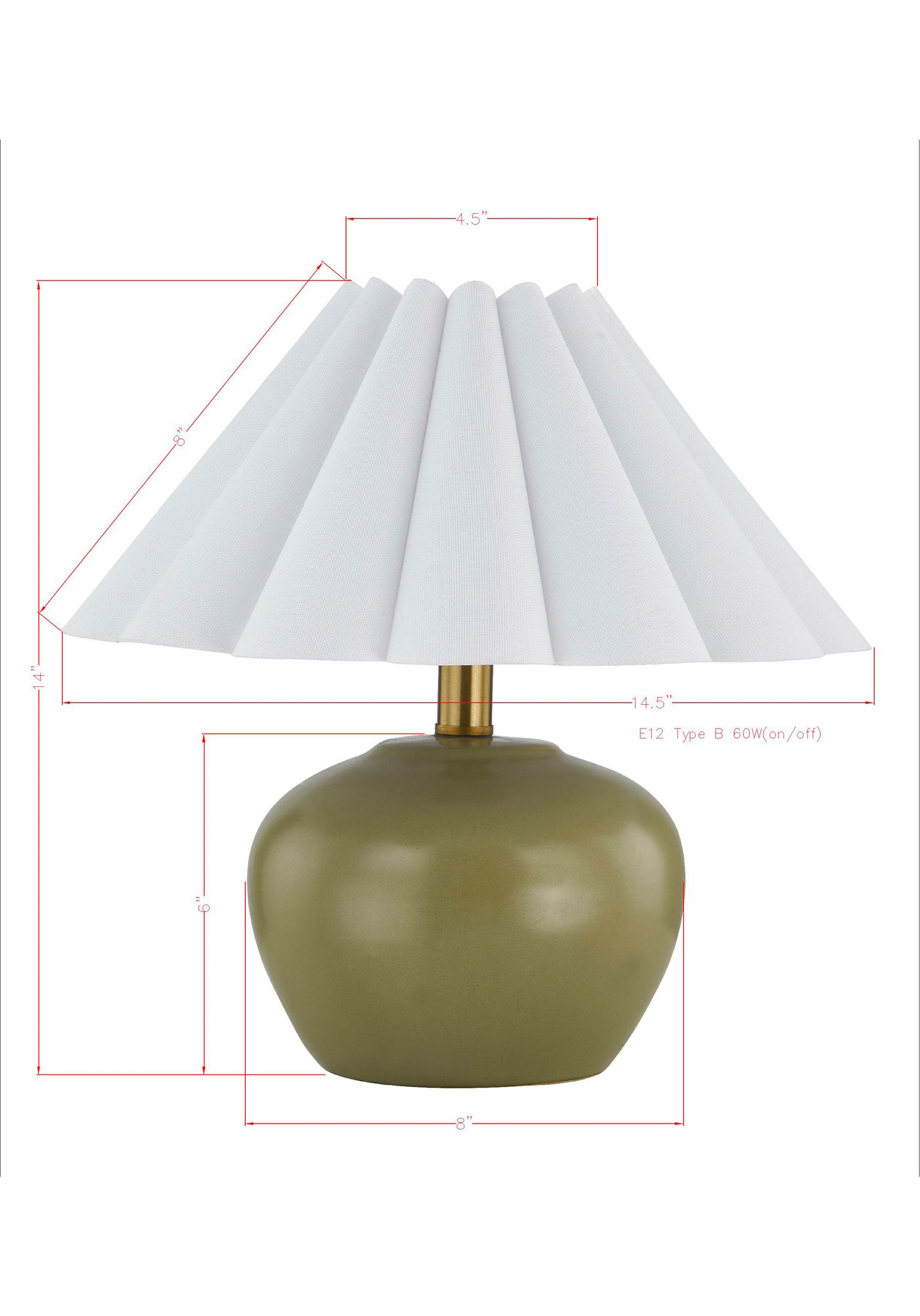 Image 3 Forty West Harlow 13.5" Ceramic Table Lamp more views