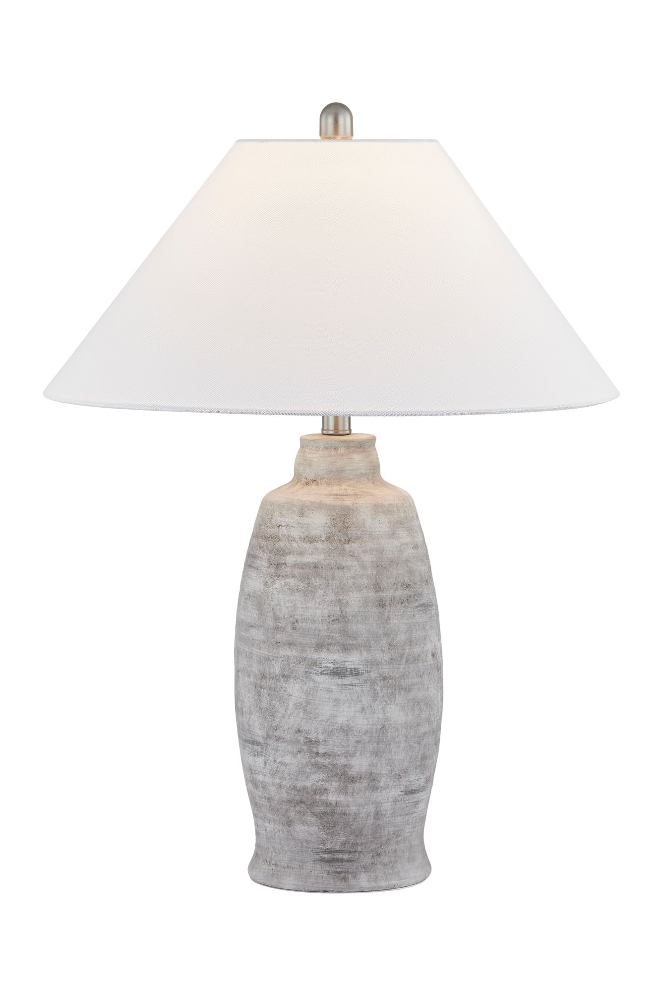 Image 2 Forty West Harriet 14" Whitewashed Gray Ceramic Table Lamp more views