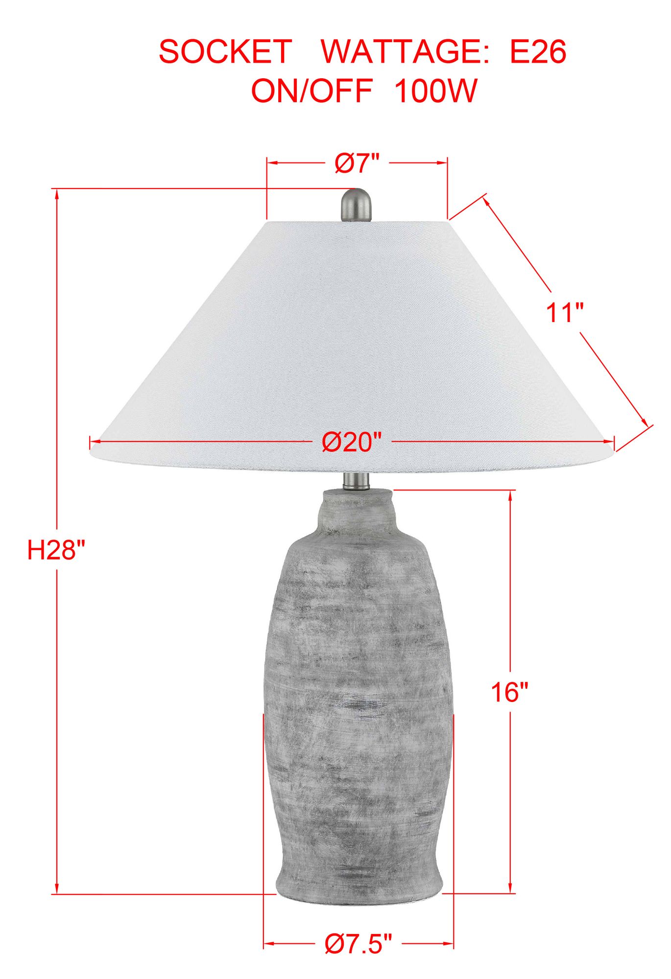 Image 3 Forty West Harriet 14" Whitewashed Gray Ceramic Table Lamp more views