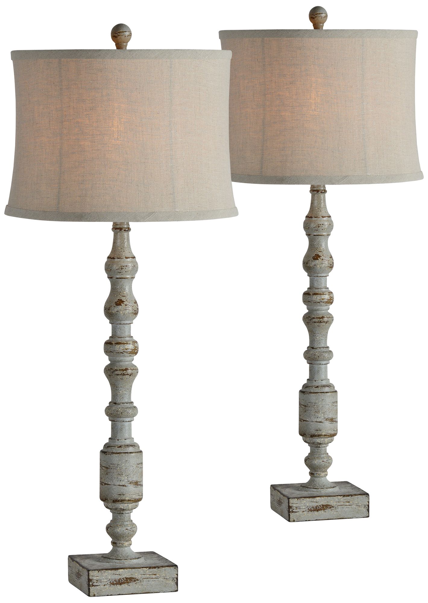 Forty West Harris Distressed Gray Table Lamps Set of 2 574P0 Lamps