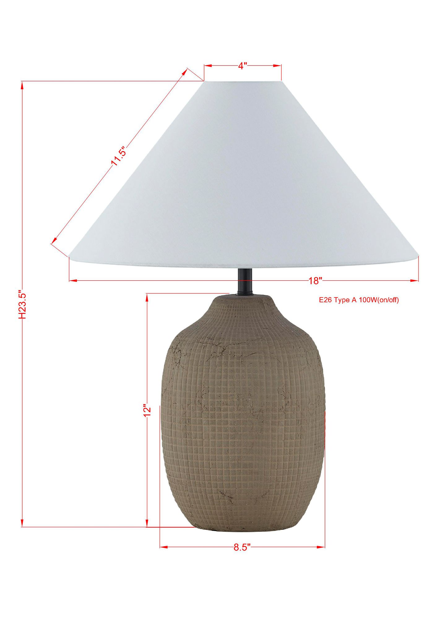 Image 3 Forty West Hartford 23.5" Taupe Ceramic Table Lamp more views