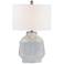 Forty West Hartwell White Ribbed Ceramic Table Lamp