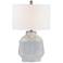Forty West Hartwell White Ribbed Ceramic Table Lamp