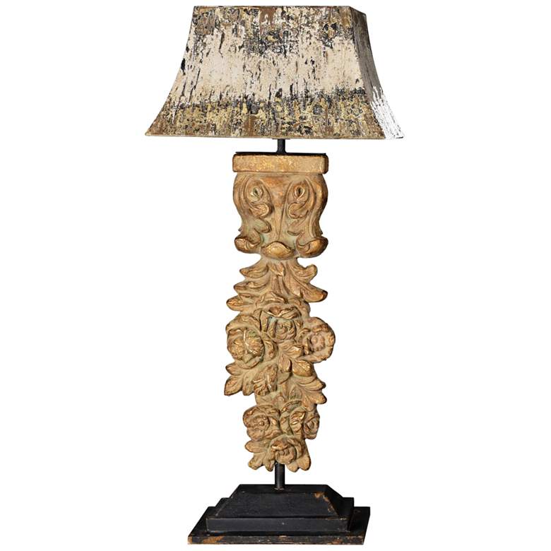 Image 1 Forty West Hatley Gold and Weathered Metal Table Lamp