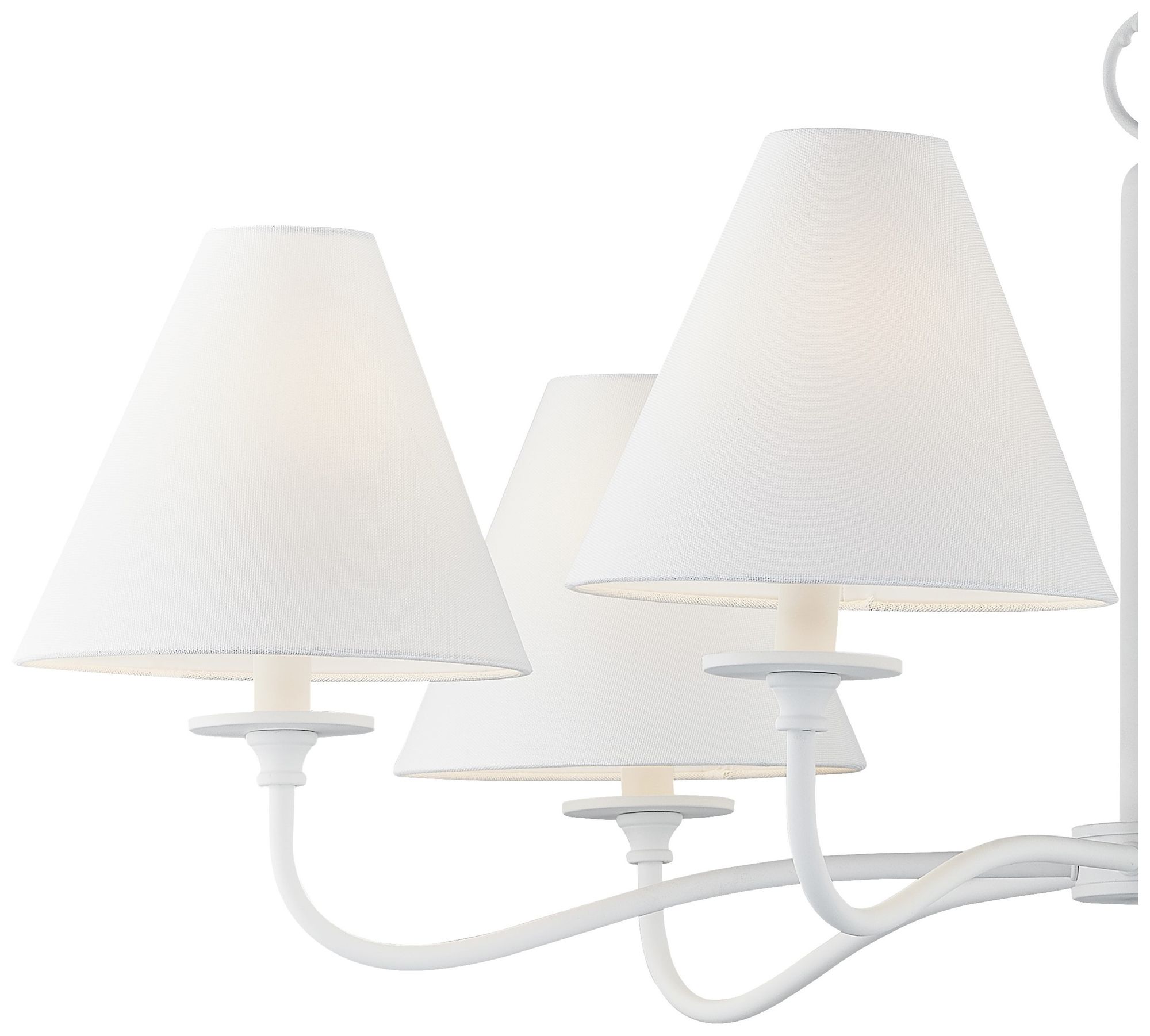 Image 2 Forty West Hauser 6-Light White Metal Chandelier more views