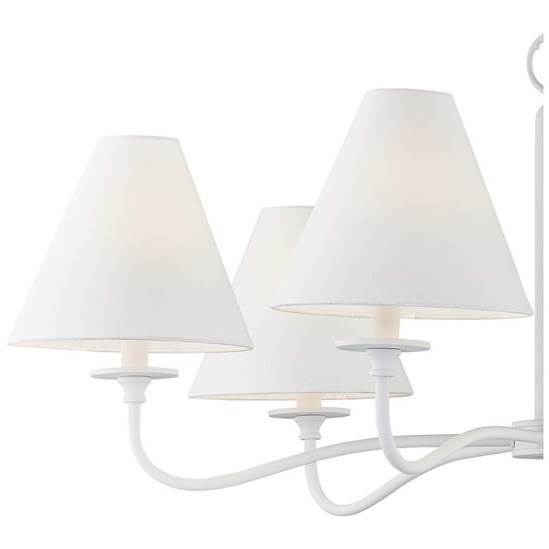 Hauser Lighting Forty West Hauser 6-Light White Metal Chandelier - #6979R | Lamps Plus