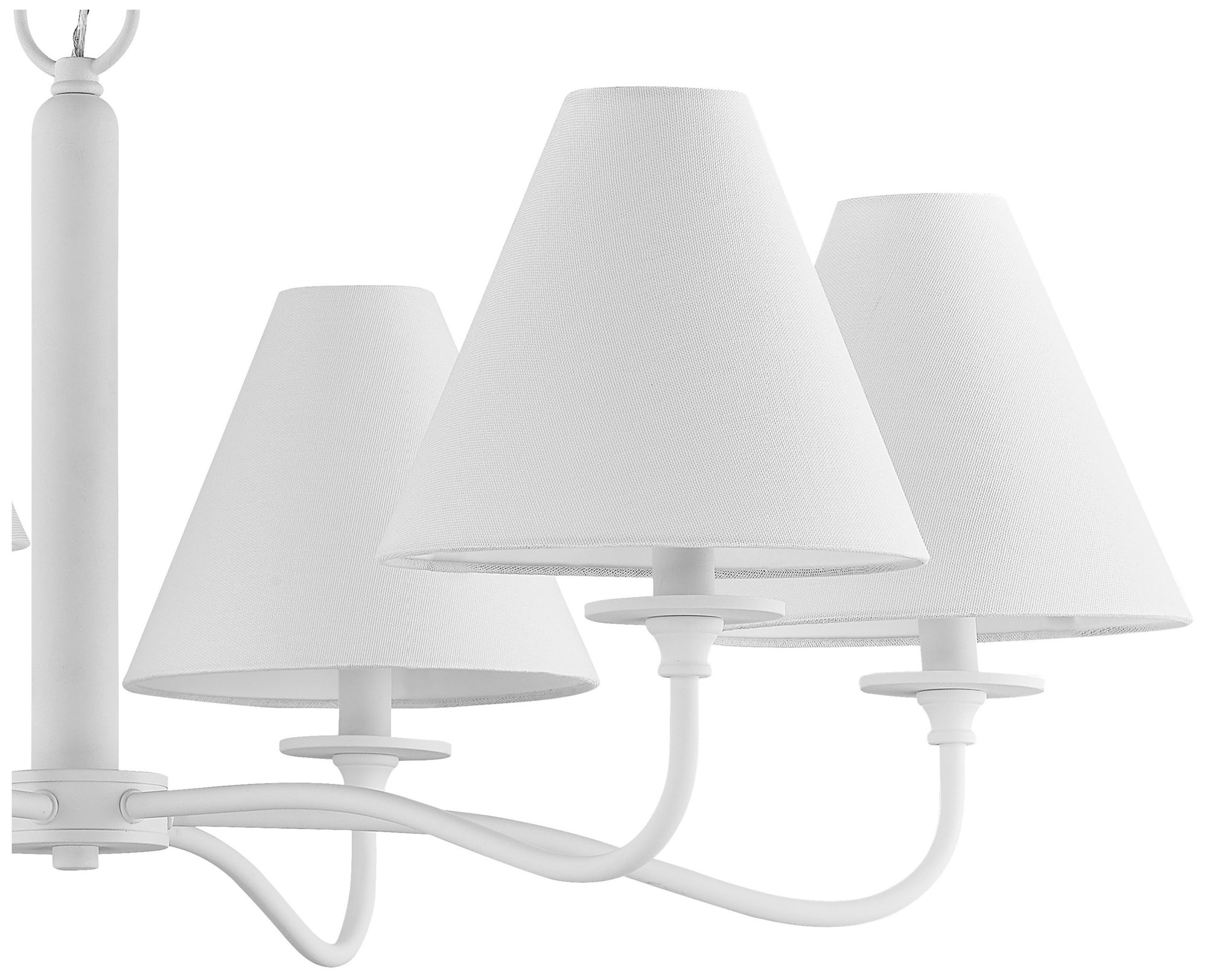 Image 5 Forty West Hauser 6-Light White Metal Chandelier more views