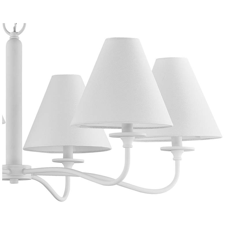 Hauser Lighting Forty West Hauser 6-Light White Metal Chandelier - #6979R | Lamps Plus
