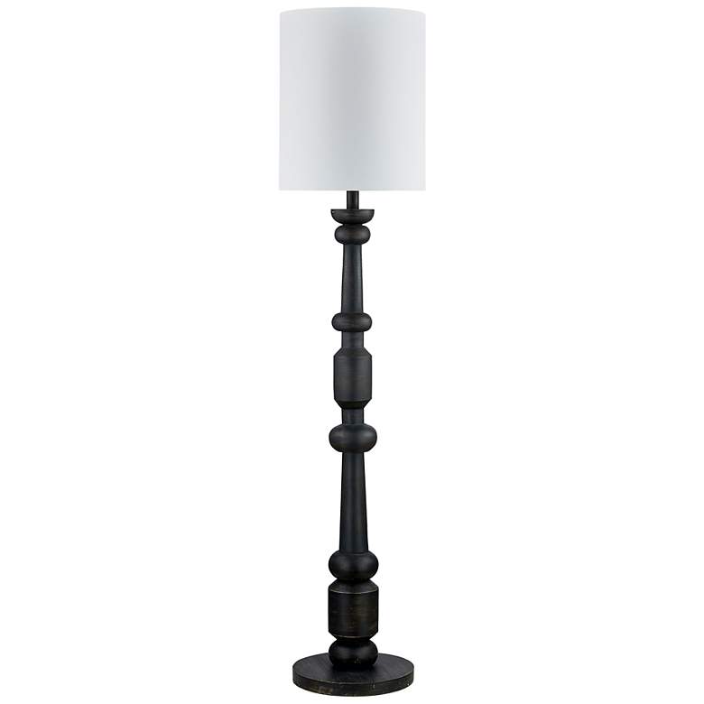 Image 2 Forty West Henderson 68" Black Candlestick Base Floor Lamp more views