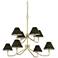 Forty West Highland Two-Tier 42x30" Metal Chandelier with Shades