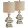 Forty West Hollin Gray Wash Table Lamps Set of 2