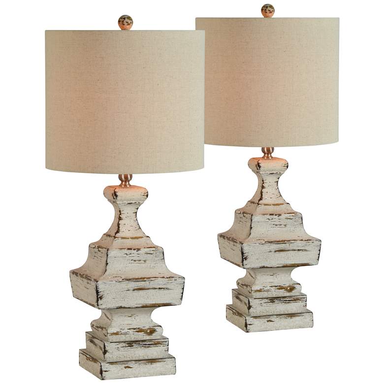 Image 1 Forty West Hollin Gray Wash Table Lamps Set of 2
