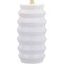 4_Forty West Holmes 26" Modern White Ridged Ceramic Table Lamp more views