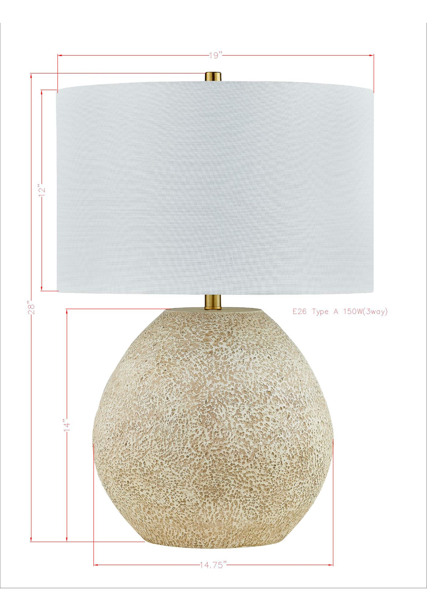 Image 3 Forty West Hugo 28" Beige and Tan Table Lamp more views